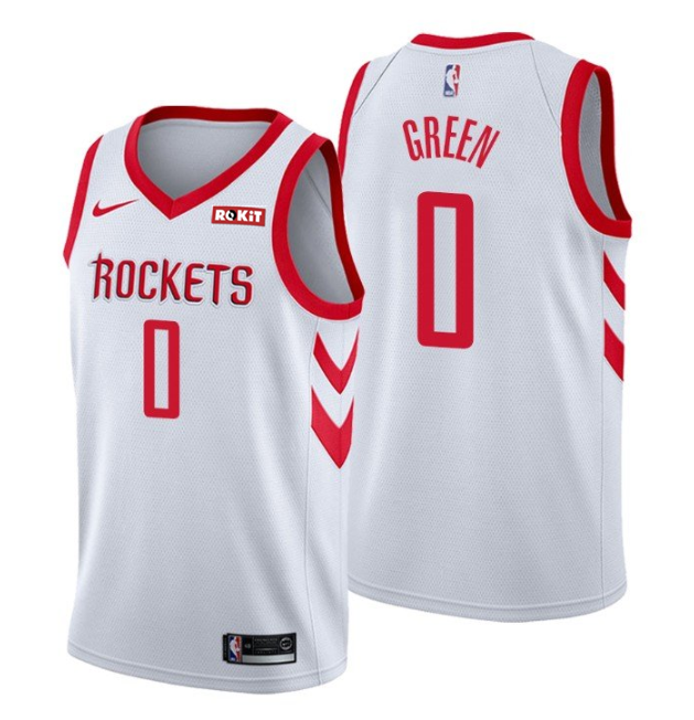 Men's Houston Rockets #0 Jalen Green White Association Edition Stitched Jersey Men's Houston Rockets #0 Jalen Green White Association Edition Stitched Jersey